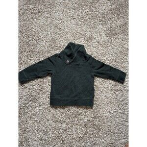 Old Navy Toddler Sweatshirt 18-24M Green Shawl Collar Button Pullover